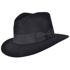 Foldable black indiana - indiana, hat
