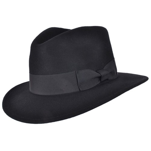 Foldable black indiana hat - foldable,
