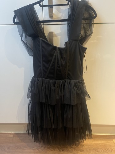 Lace beads black tulle fit - lace, &