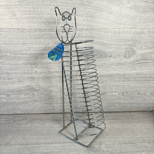 Retro chrome cat rack tower - rack,