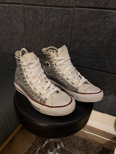 White converse sneakers with - white,