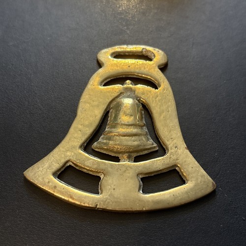 Vintage horse brass bell - brass,
