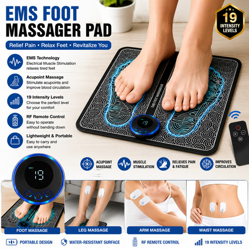 Electric ems foot massager pad - electric,