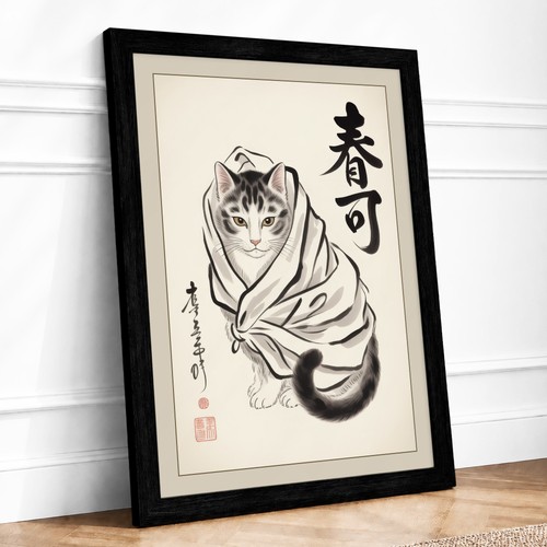 Cat flowing robes japandi - in,