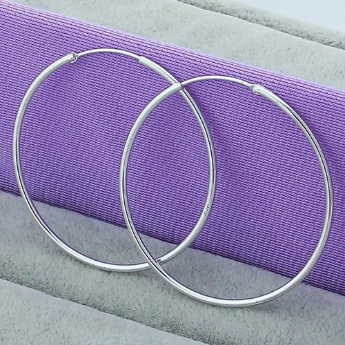 Silver hoop earrings 50 - hoop,