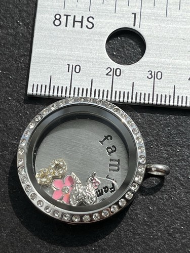 Stainless steel floating charm - stainless,