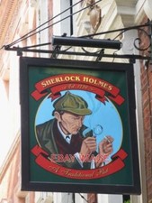 PHOTO  SIGN FOR THE SHERLOCK HOLMES NORTHUMBERLAND AVENUE WC2  2009