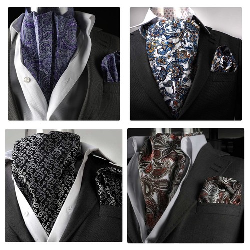 Men premium paisley ascot - paisley,