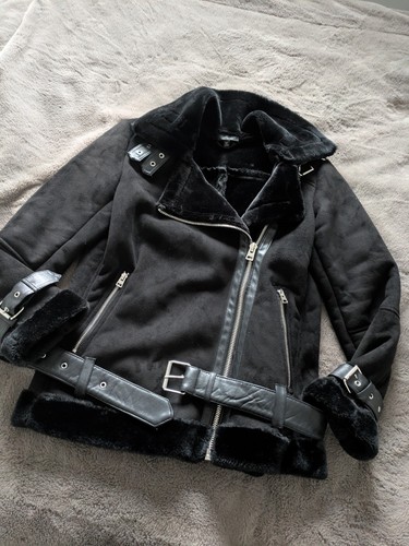 Topshop black faux suede - faux,