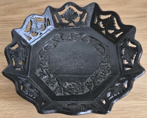 Decorative black metal tray - metal,