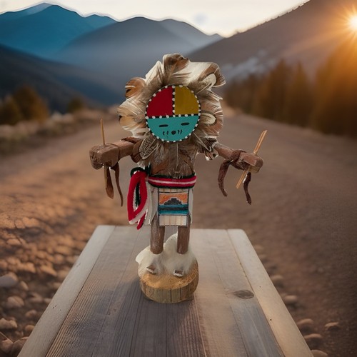 Vintage navajo sunface kachina - vintage,