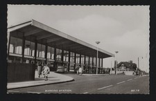 Old postcard barking station - barking,