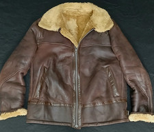 SUPERB B-3 AVIATOR STYLE FLYING  BOMBER JACKET - XXL - VINTAGE LEATHER - VGC