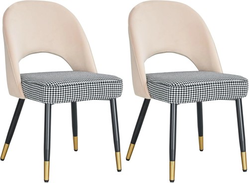 Velvet padded dining chairs - padded,