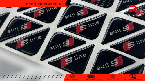 Number plates corner badges - 3d,