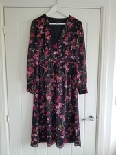 Ted Baker Adriela Fern Forest Midi Dress Size 2 UK 10 !! Missing Buttons !!