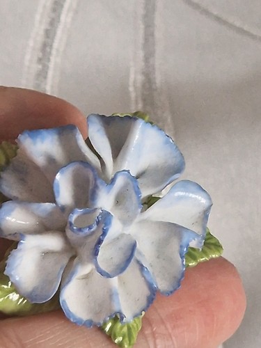 Vintage porcelain brooch with - porcelain,