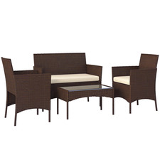 Outsunny 4 Piece Rattan Garden