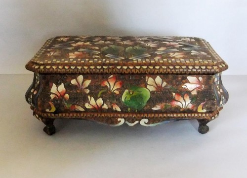 Vintage carved painted box - vintage, &