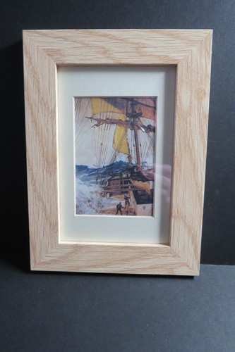 Framed print old sailing - of,