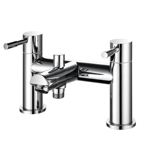 Curved bath mixer taps with - taps,