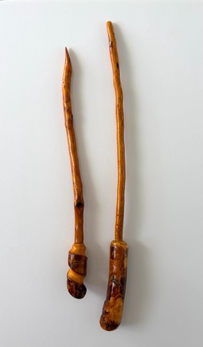 Hand carved wood witch - witch, /