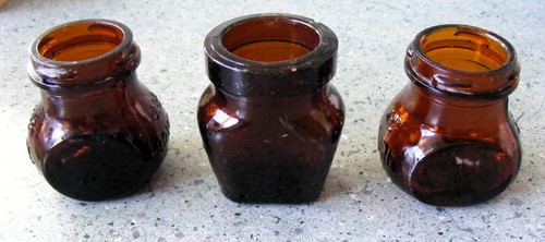 Amber brown vintage glass - vintage,