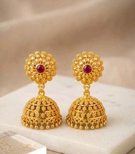 New gold plated earring - plated, indian
