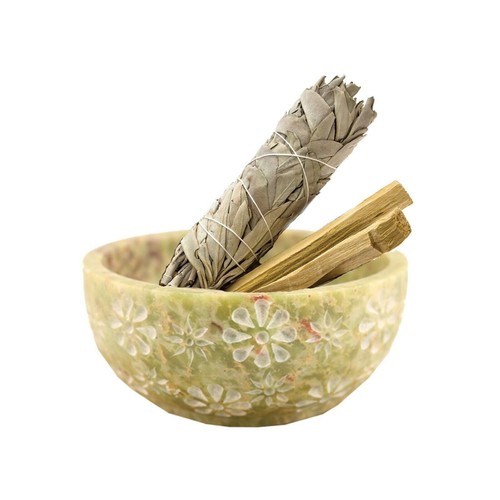 Soapstone smudge bowl - bowl, 4"
