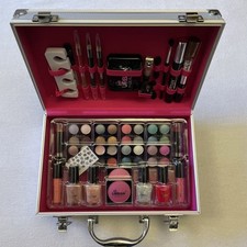 55 PC Vanity Case Make Up - Cosmetic Storage Case Plus 4 Extra Nail Polish. New