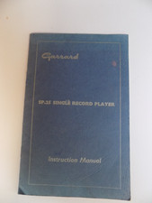 VINTAGE GARRARD SP.25 RECORD PLAYER INSTRUCTION MANUAL