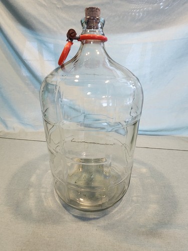 Vintage clear glass jug - clear, water