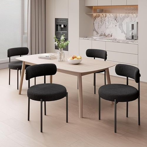 Piece boucle dining chair - piece,