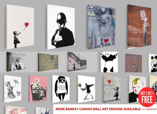 Banksy street art canvas - banksy,