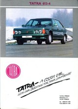 Tatra 613-4 English market colour sales brochure/leaflet