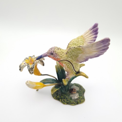 Hummingbird jewelled enamel - hummingbird,