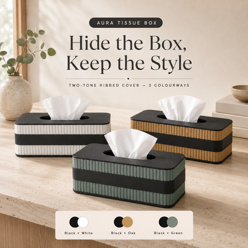 Tissue box cover with accent - box,