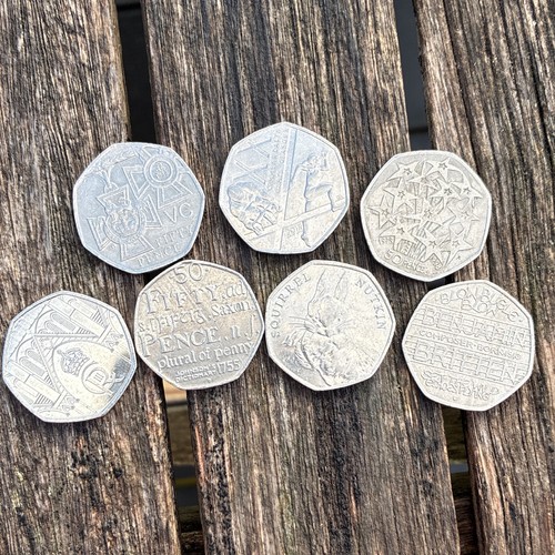 British 50p coin - 50p,