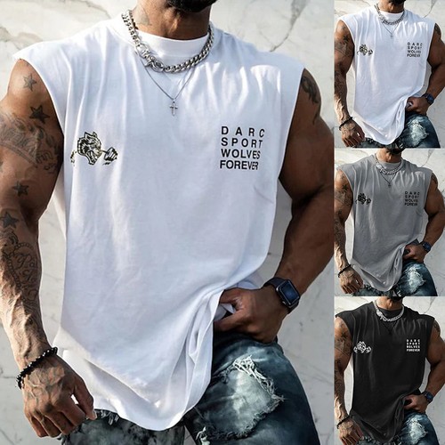 Men gym sleeveless letter - sleeveless,