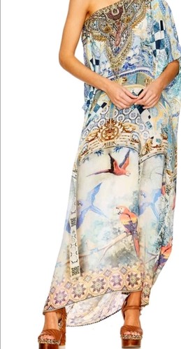 Camilla round neck kaftan - neck,