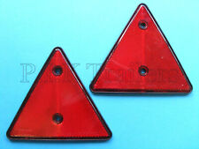 Red Triangle Reflectors for Driveway Gate Fence Posts & Horse Box Trailer x 2