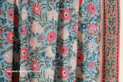 Indian hand block print flower - indian,