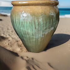 Pottery Glazed Tea Green &