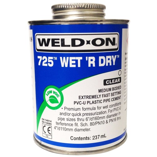 Weld plastic pipe cement - weld,