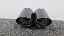 GENUINE BMW M3 M4 G80 G82 G83 EXHAUST TAILPIPE TIPS PAIR BLACK CHROME 8096126