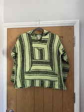 Neon Baja Hoodie Drug Rug Mexican Pullover Sunspecs Beach Hoodie - Size Small