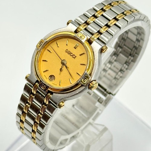 Gucci working watch date gold - working,