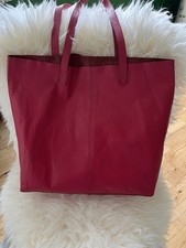 Debenhams Collection large pink leather shoulder bag. Unlined. Some small marks 