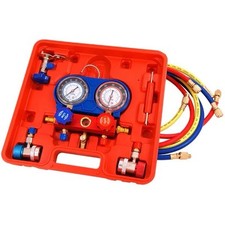 Ac Refrigeration Kit A/C Manifold Gauge Air Vacuum Pump Hvac Combo 3Cfm Hp |3622