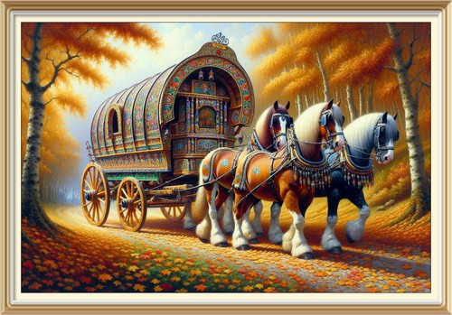 Autumn landscape art print - print,